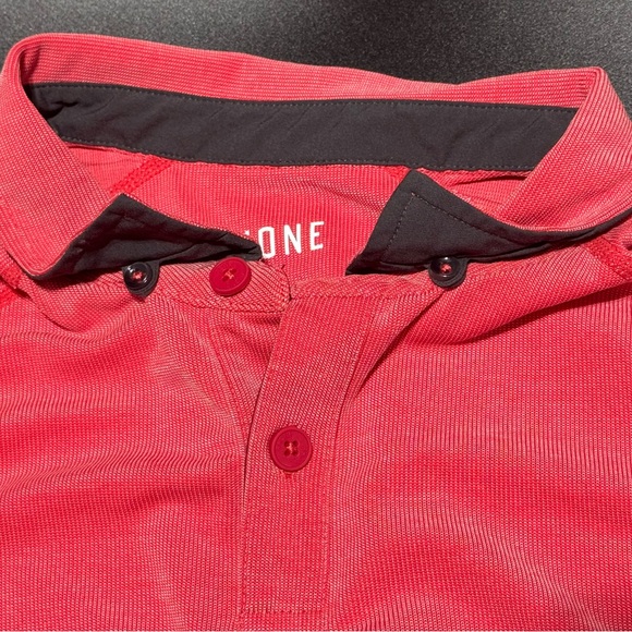 Rhône Delta Pique Polo Size L Pink Salmon - Picture 4 of 4